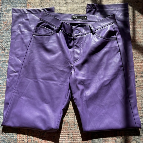 🔥ZARA FAUX LEATHER PANTS - Picture 5 of 10
